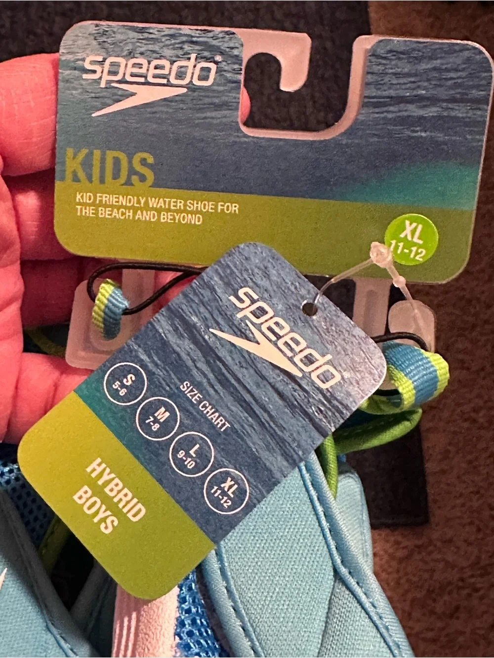 SPEEDO size toddler 11-12 XLARGE Hybrid Water Shoe Pool Mesh Velcro NEW!